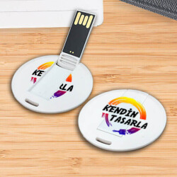 Kendin Tasarla Yuvarlak Kart Usb Flash Bellek